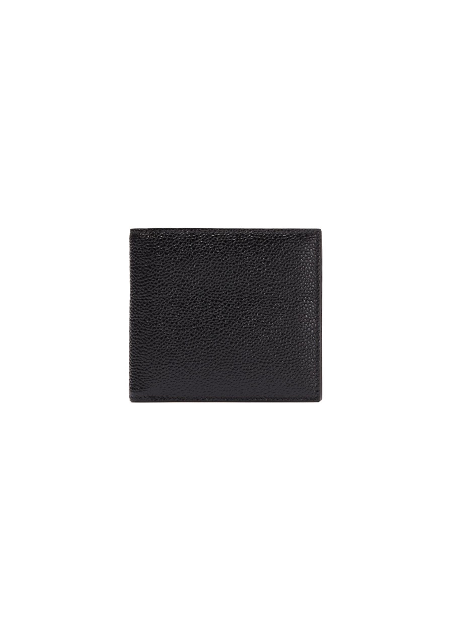 Men THOM BROWNE Small Leather Goods | Pebble Grain Leather Bifold Wallet