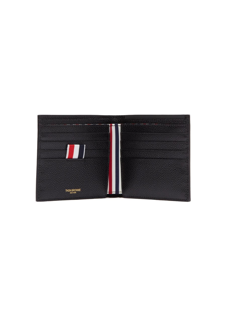 Men THOM BROWNE Small Leather Goods | Pebble Grain Leather Bifold Wallet