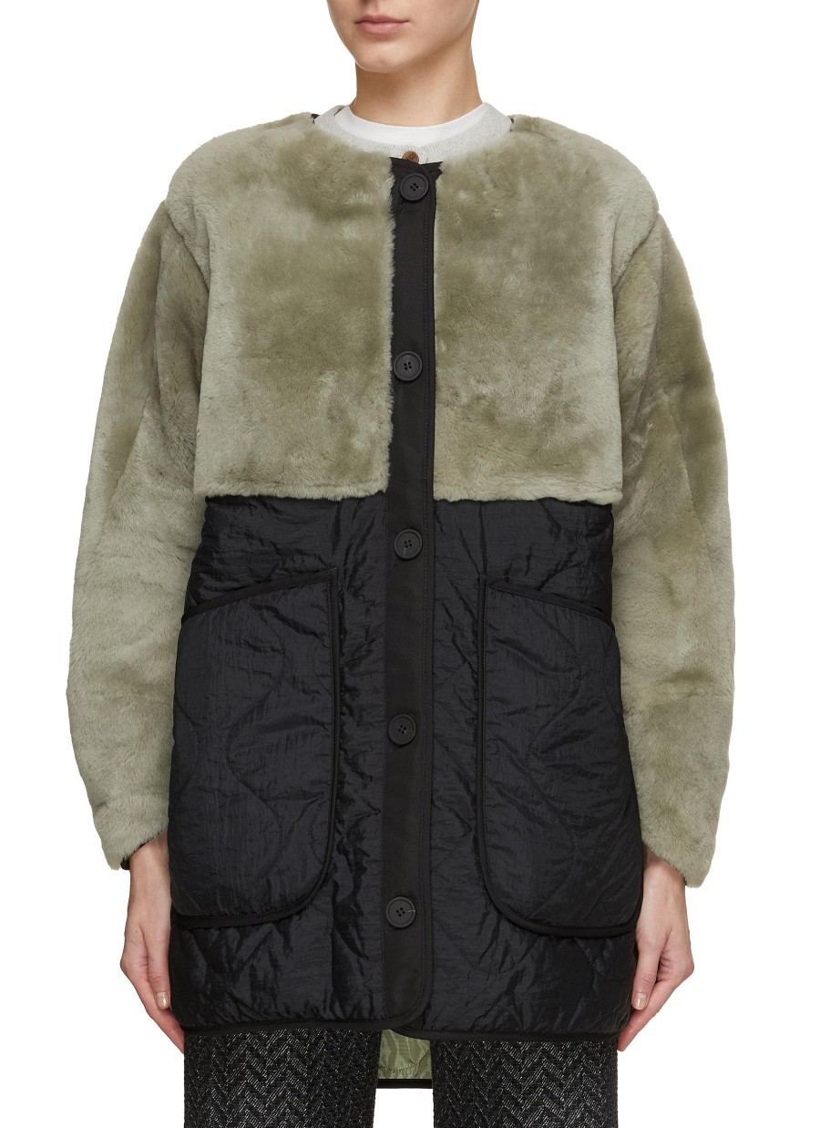 Women MARFA STANCE Coats | Reversible Shearling Quilt Coat