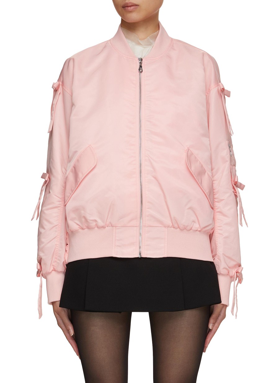 Women MING MA Jackets | Ribbon Bomber Jacket