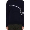 Men PAUL & SHARK T-Shirts | Shark Graphic Wool Knit T-Shirt