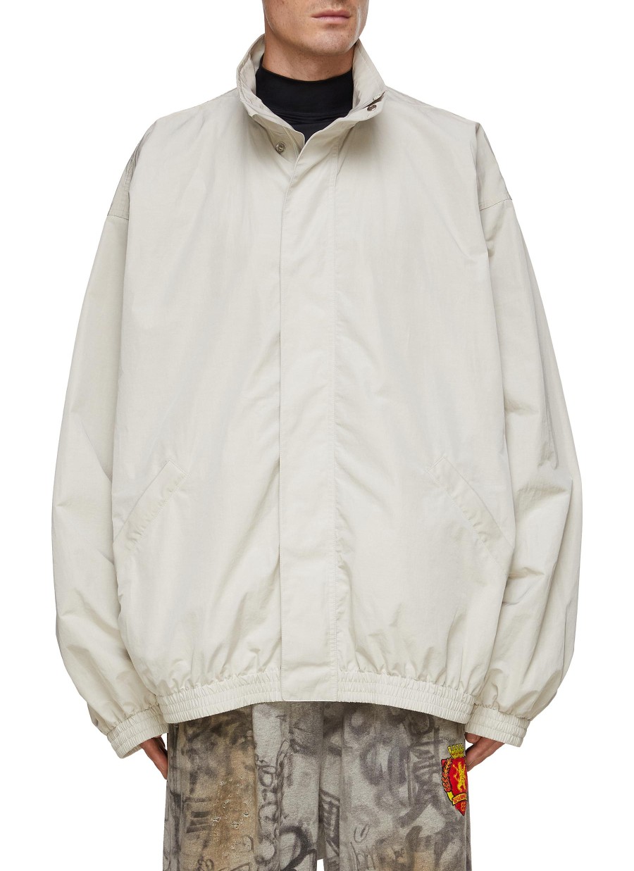 Men BALENCIAGA Jackets | High Neck Oversized Track Jacket