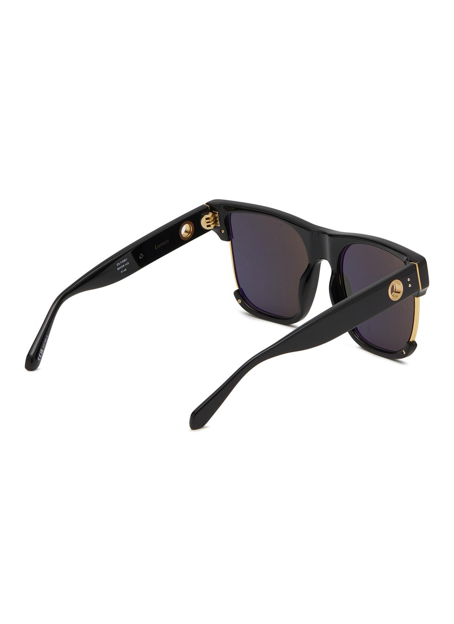 Women LINDA FARROW Eyewear | Lomas Acetate & Metal Square Sunglasses