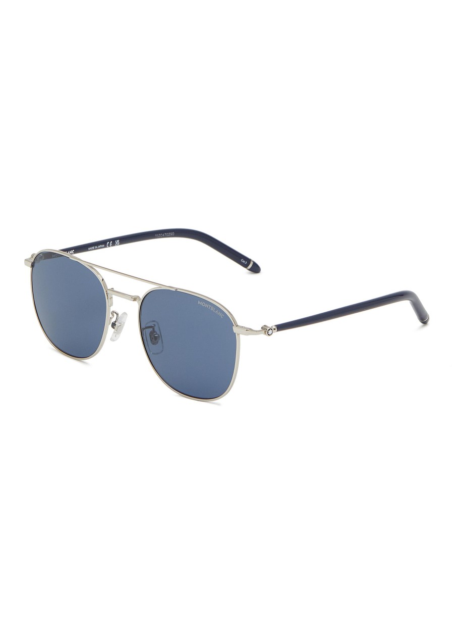 Men MONTBLANC Eyewear | Mb0271S Metal Square Sunglasses