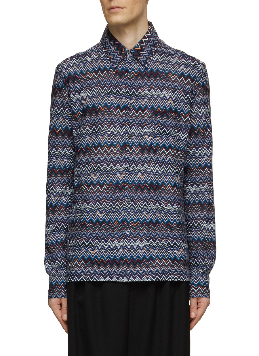 Men MISSONI Shirts | Long Sleeve Ray Button Down Shirt