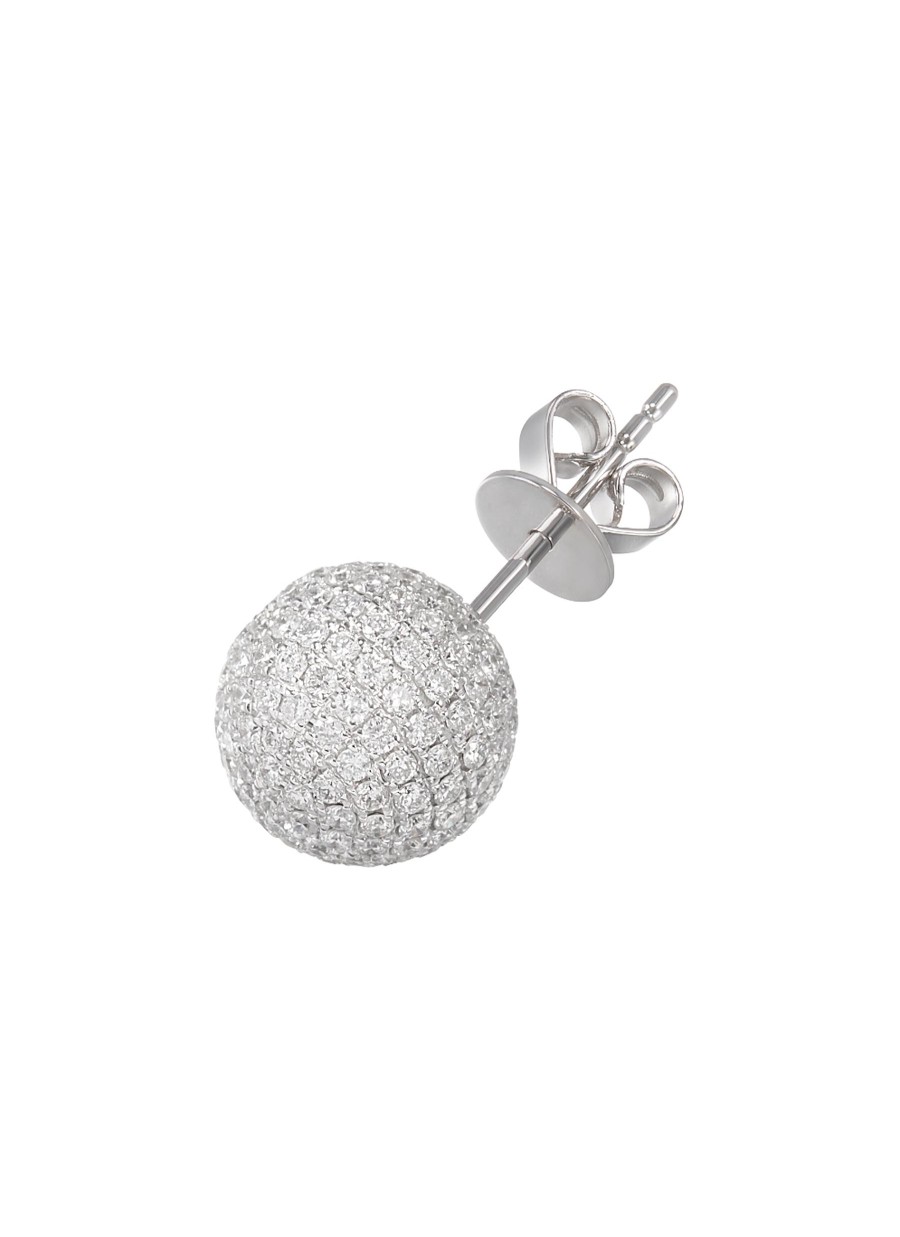 Women MIO HARUTAKA Fine Jewellery | Bonbon 18K White Gold Diamond Single Earring