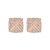 Women KORLOFF Fine Jewellery | Korlove 18K Rose Gold Diamond Stud Earrings