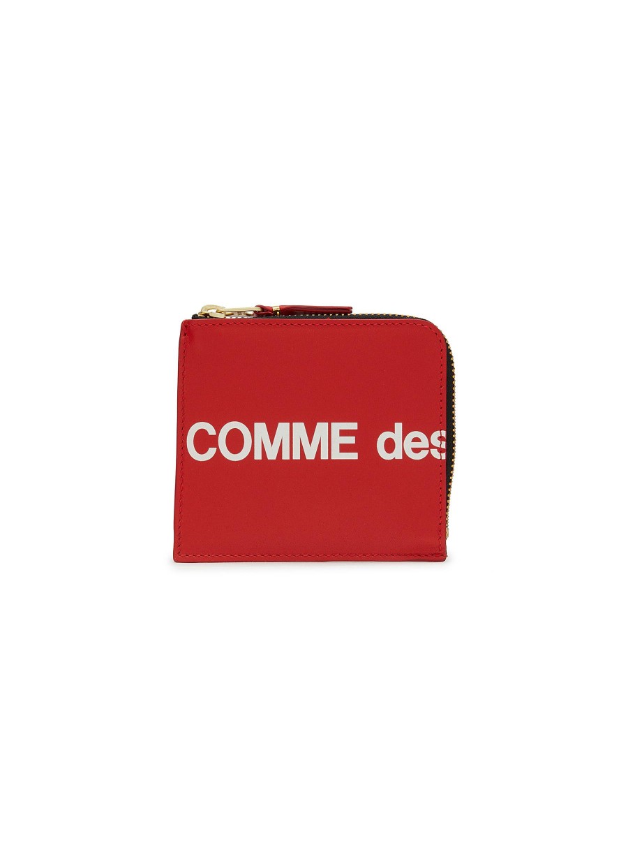 Men COMME DES GARÇONS Small Leather Goods | Logo Zipped Cardholder