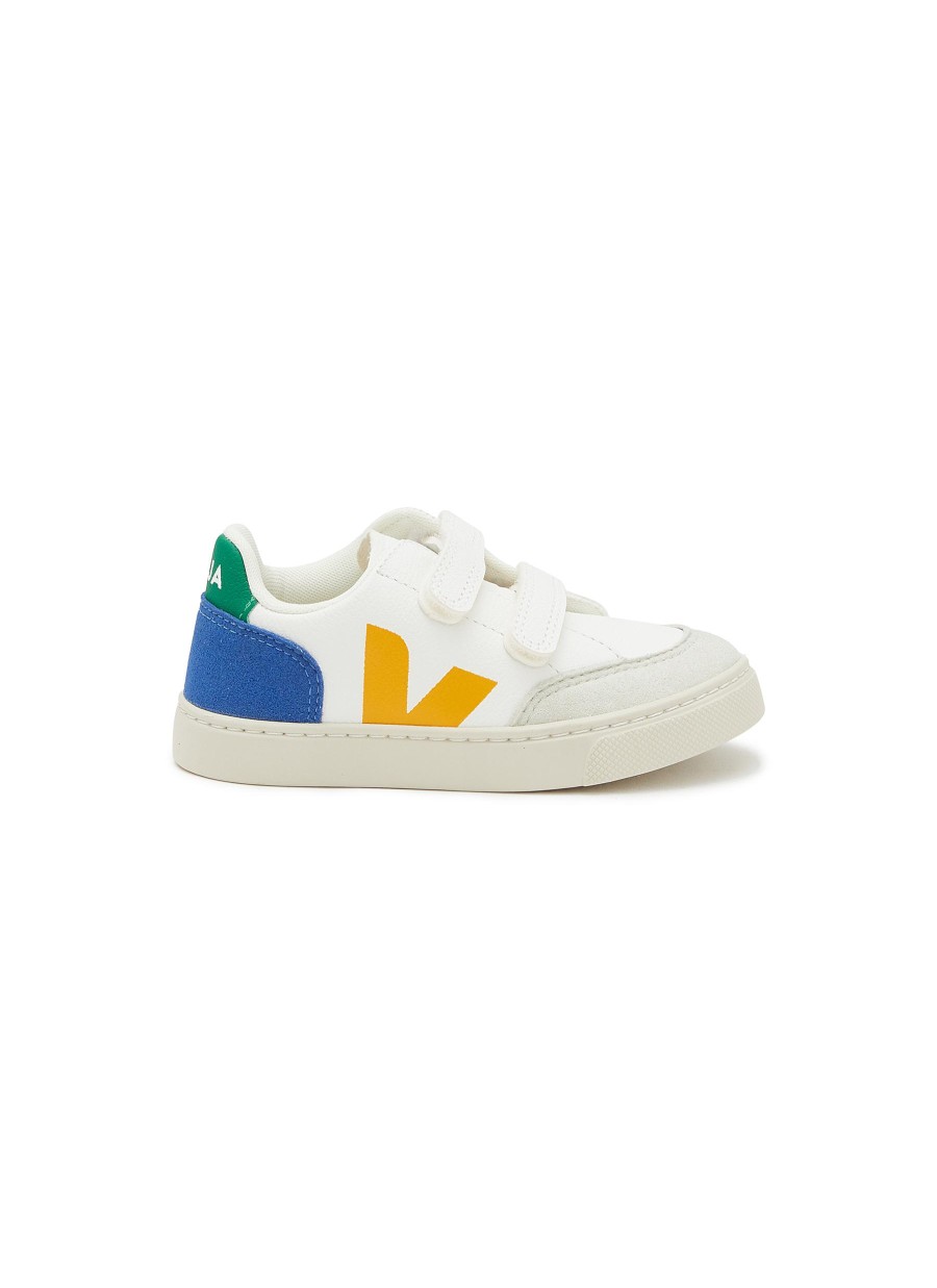 Women VEJA Shoes | V-12 Toddlers Leather Velcro Sneakers