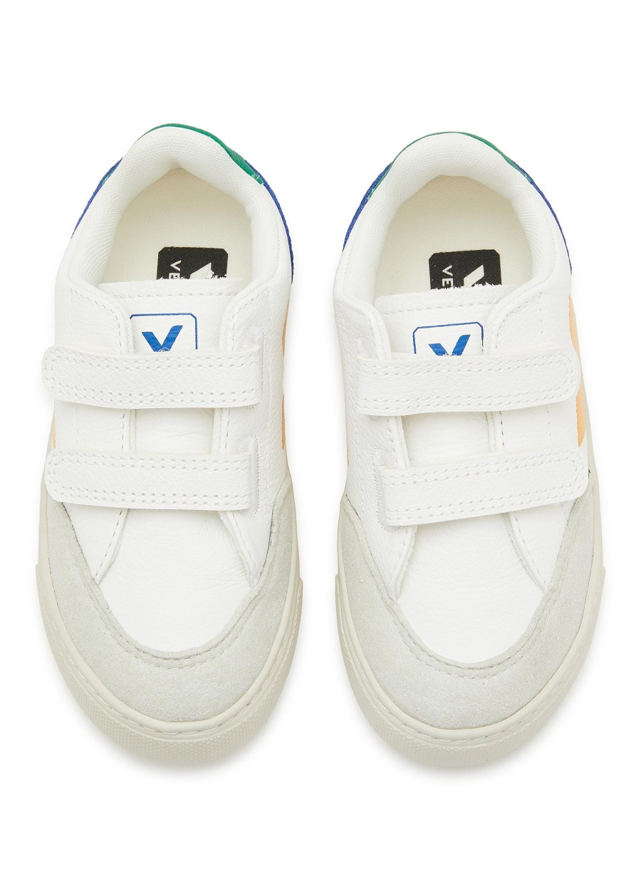 Women VEJA Shoes | V-12 Toddlers Leather Velcro Sneakers