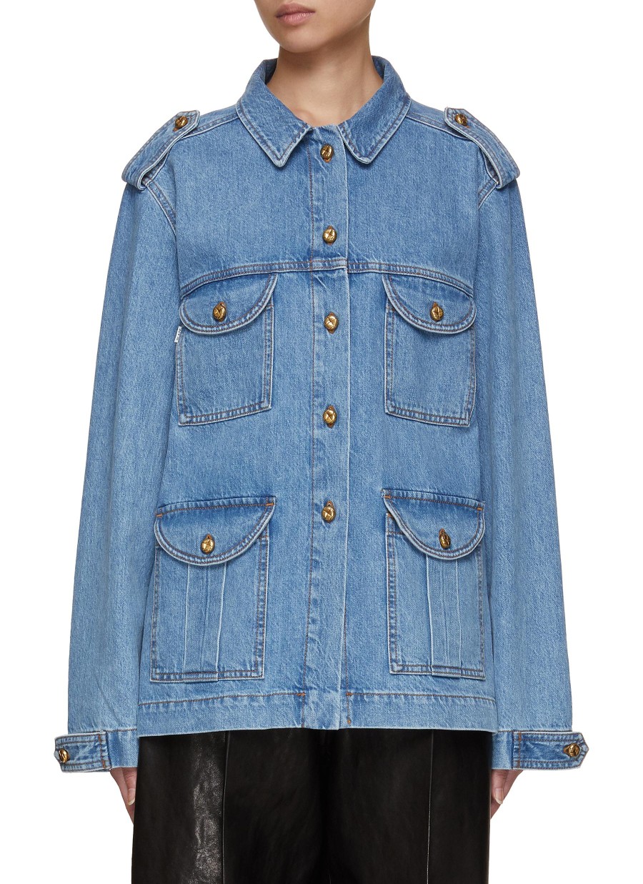 Women BLAZÉ MILANO Jackets | Nariida Maya Denim Sahariana Jacket