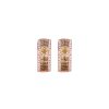 Women LC COLLECTION JEWELLERY Fine Jewellery | 18K Rose Gold Yellow And Brown Diamond Hoop Earrings