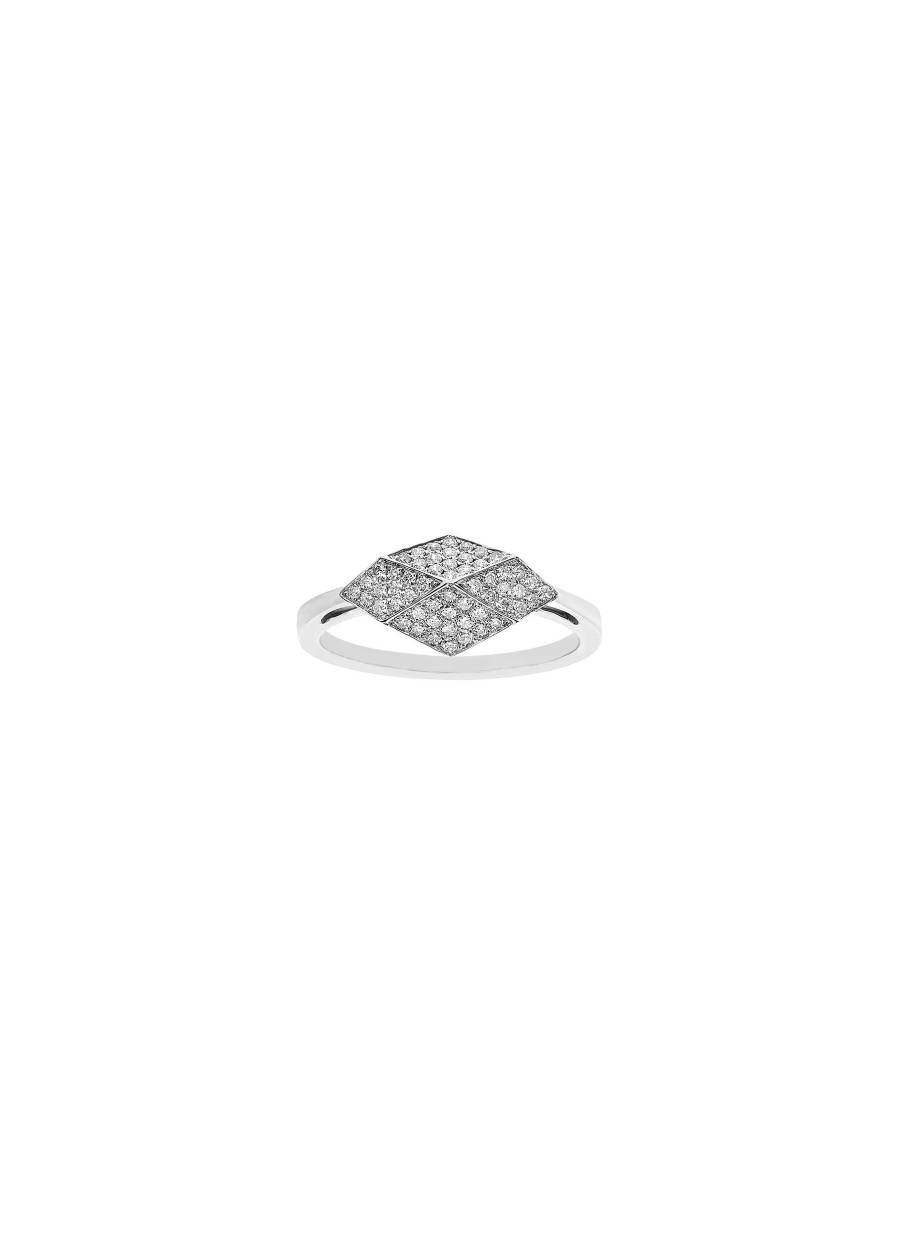 Women LC COLLECTION JEWELLERY Fine Jewellery | 18K White Gold Diamond Ring — Size Us 6.5