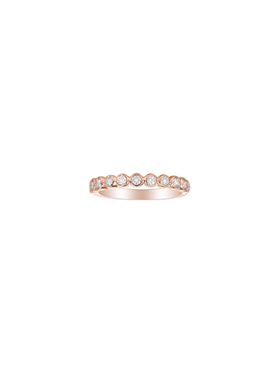 Women LC COLLECTION JEWELLERY Fine Jewellery | 18K Rose Gold Diamond Eternity Band — Us 7