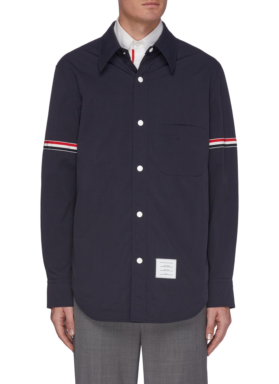 Men THOM BROWNE Shirts | Tricolour Armband Shirt Jacket