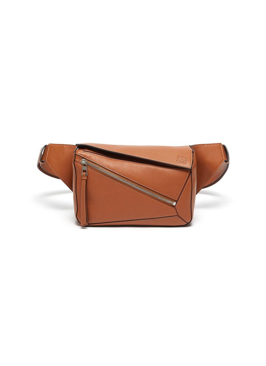 Men LOEWE Shoulder Bags | Puzzle' Geometric Panel Small Leather Bumbag