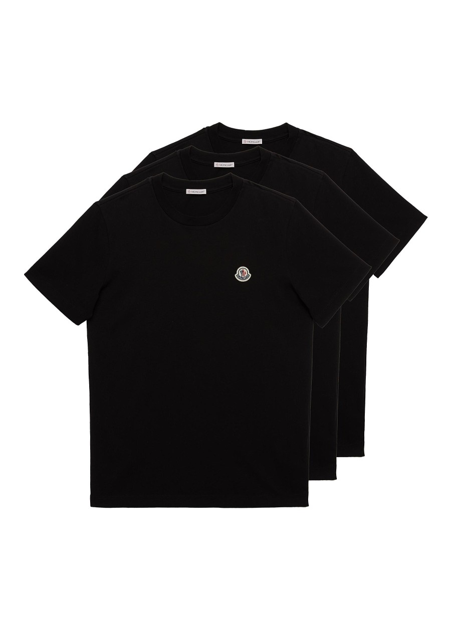 Men MONCLER T-Shirts | Logo Badge Crewneck T-Shirt