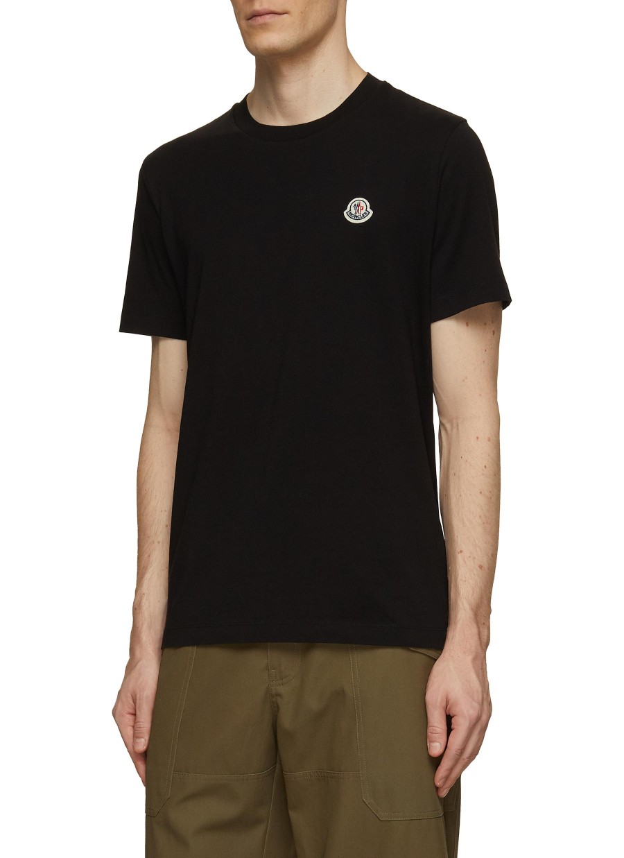 Men MONCLER T-Shirts | Logo Badge Crewneck T-Shirt