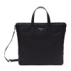 Men PRADA Tote Bags | Logo Applique Re-Nylon Tote Bag