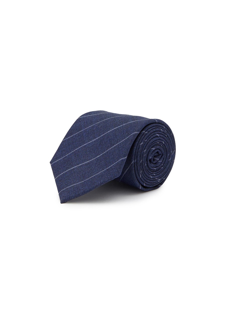 Men STEFANOBIGI MILANO Ties | Pin Stripe Summer Wool Tie