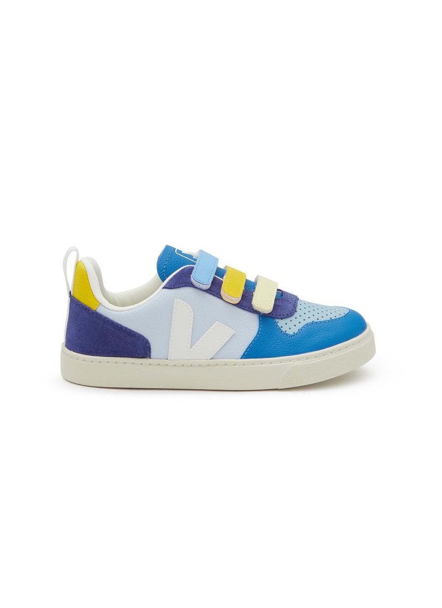 Women VEJA Shoes | V-10 Velcro Leather Kids Sneakers