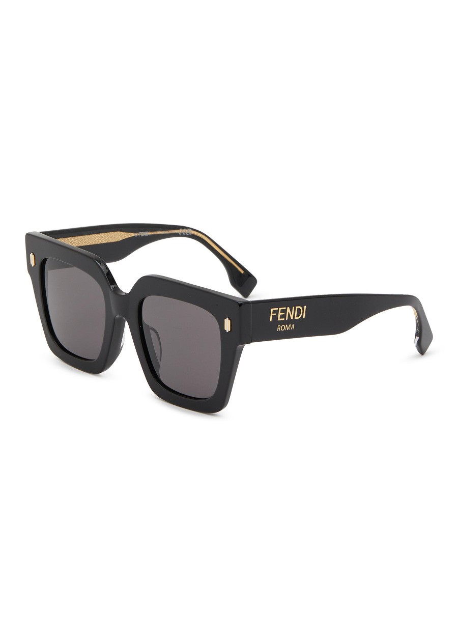 Women FENDI Eyewear | Fendi Roma Acetate Square Frame Sunglasses