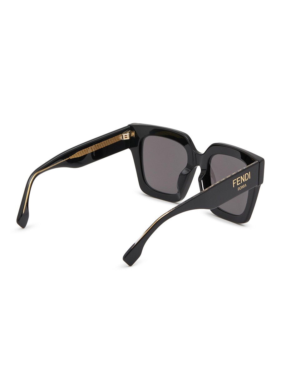 Women FENDI Eyewear | Fendi Roma Acetate Square Frame Sunglasses