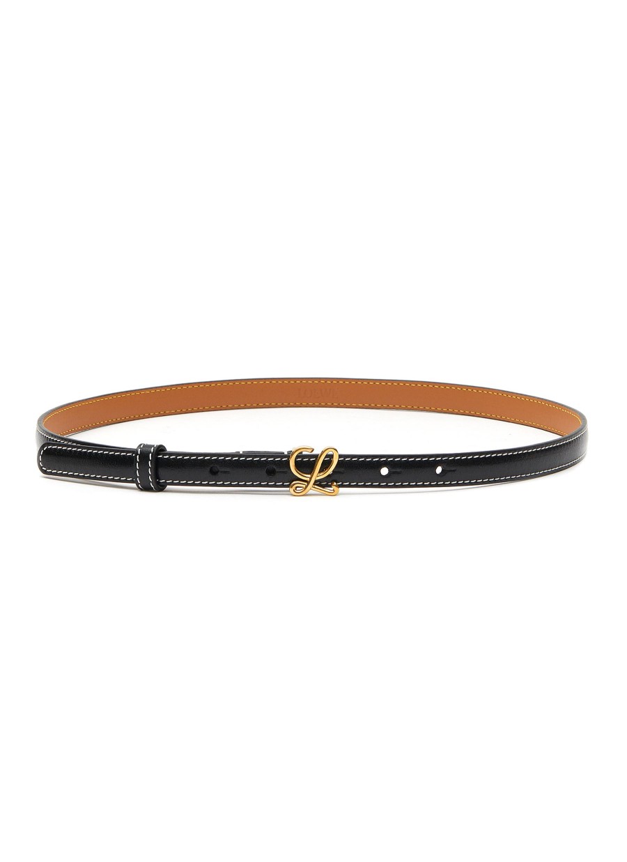 Women LOEWE Belts | Anagram Buckle Leather Thin Belt