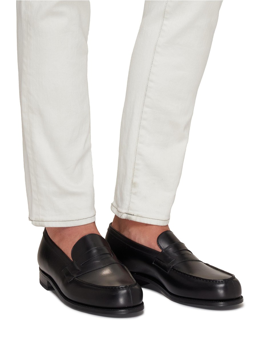 Men J.M. WESTON Flats | 180 Leather Loafers