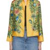 Women LILYEVE Jackets | Stand Collar Open Front Silk Jacket