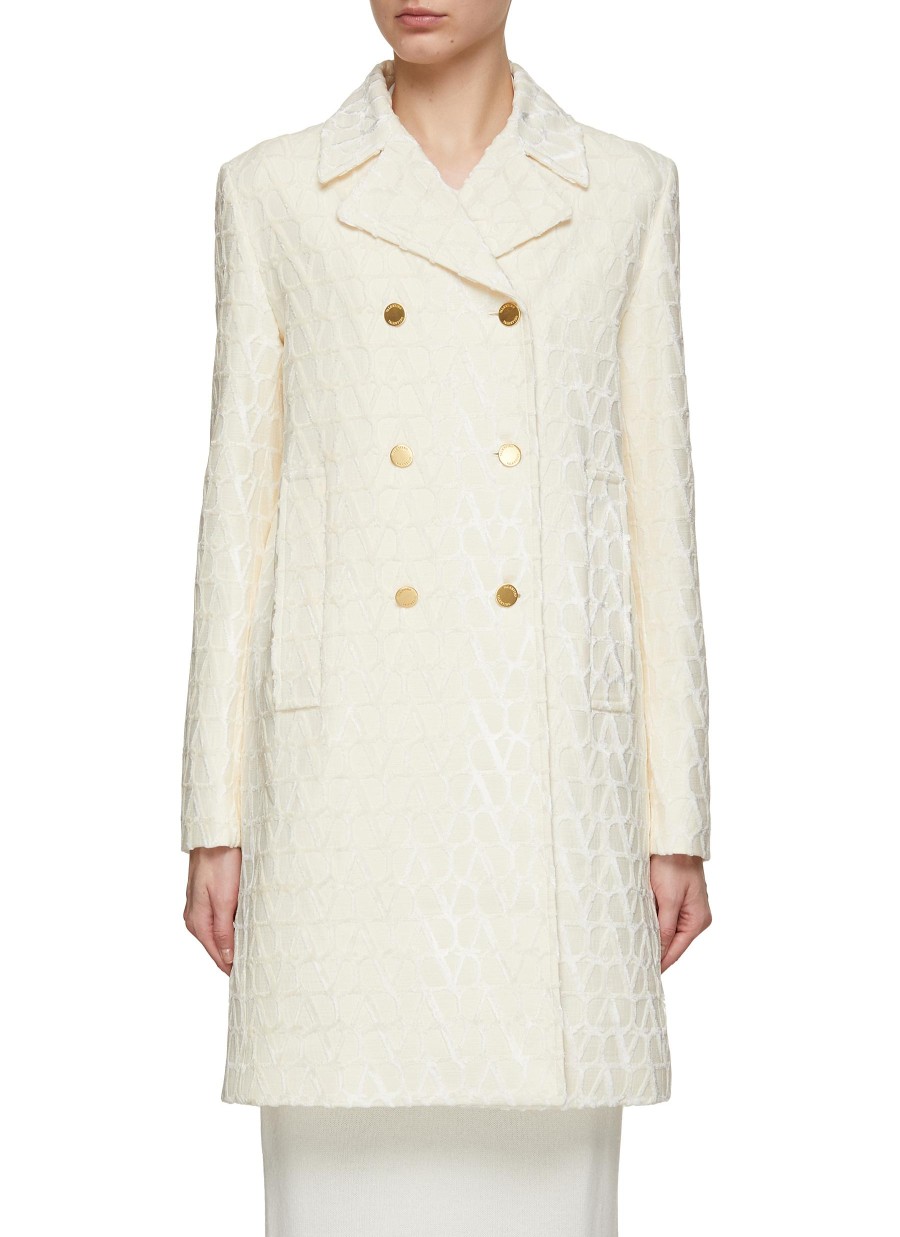 Women VALENTINO Coats | Double Breasted Iconograph Coat