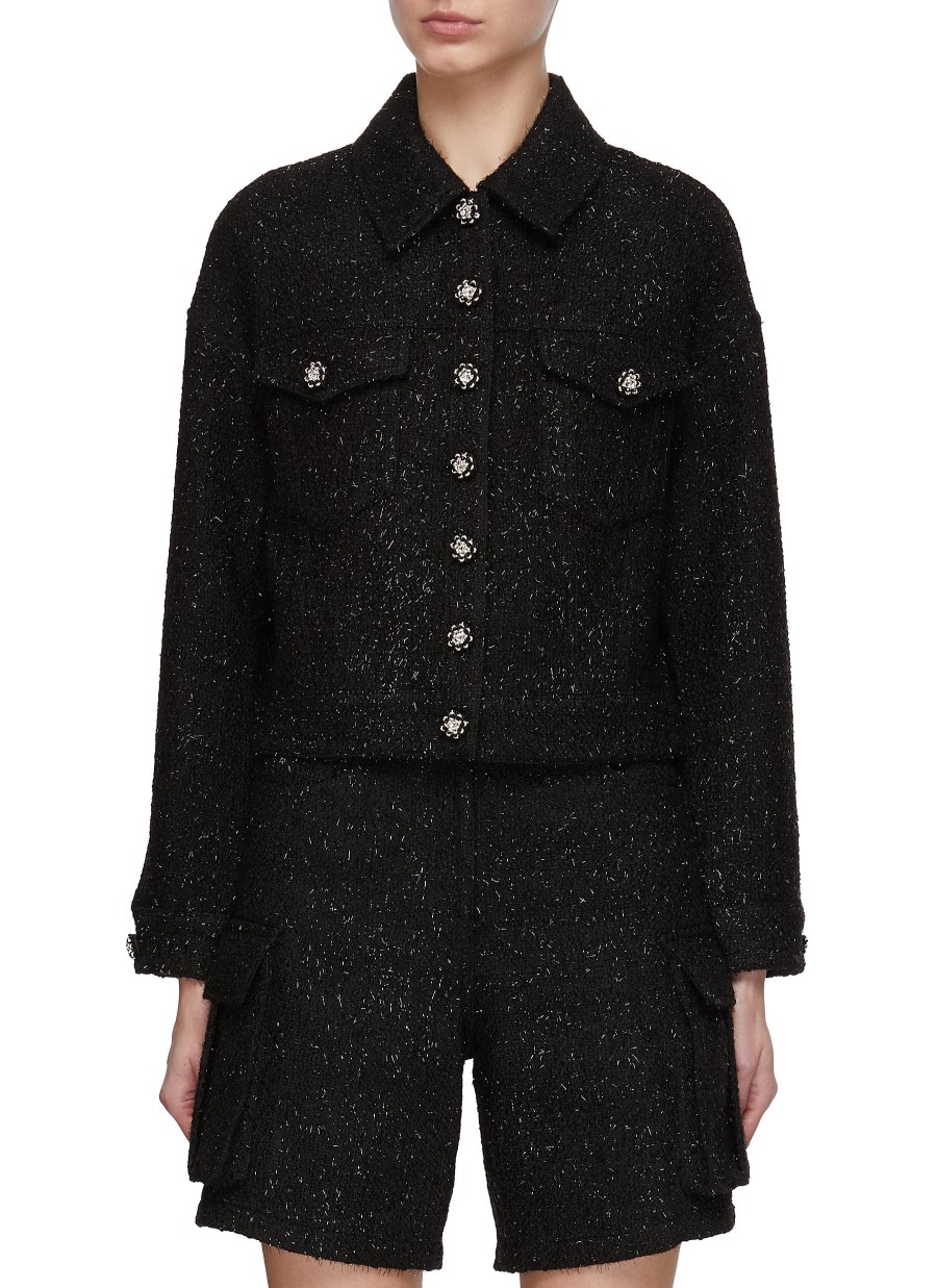 Women SELF-PORTRAIT Jackets | Crystal Embellished Boucle Jacket