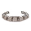 Women EDDIE BORGO Fashion Jewellery | Pave Graduated Cube Silver Toned Metal Cuff Bracelet