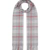 Men COLOMBO Scarves | Fringed Check Cashmere Scarf