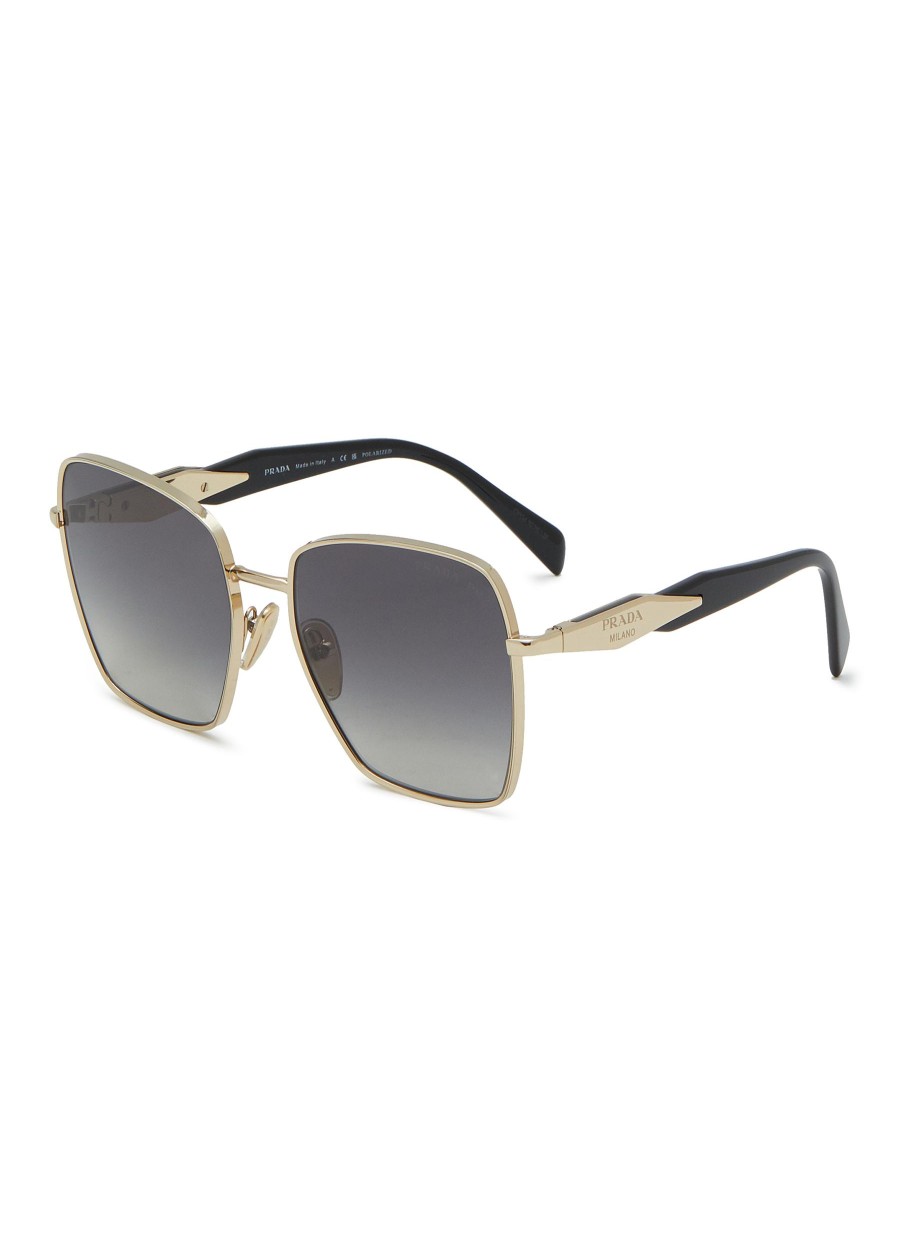 Women PRADA Eyewear | Gradient Lens Metal Square Sunglasses