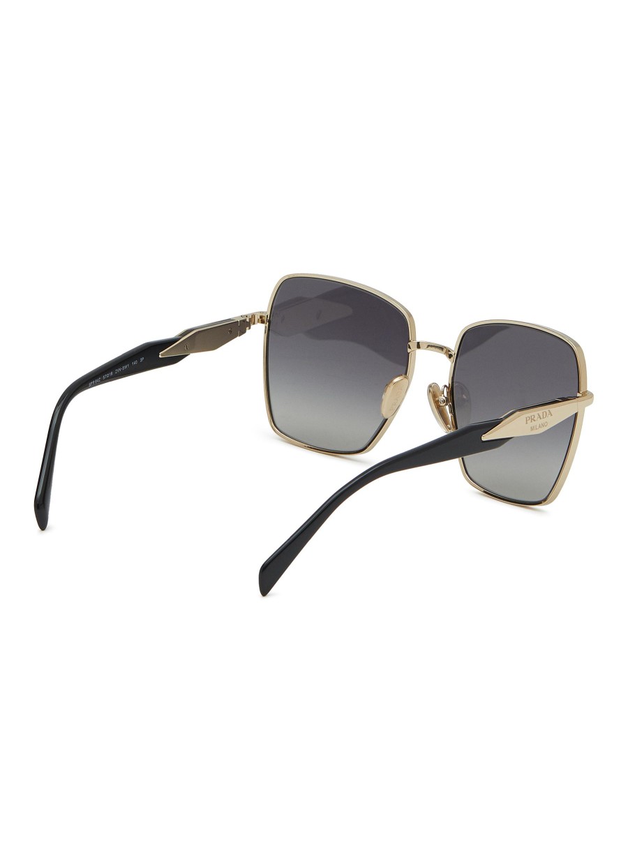 Women PRADA Eyewear | Gradient Lens Metal Square Sunglasses