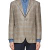 Men RING JACKET Suits | Check Notch Lapel Single Breasted Blazer