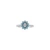 Women LC COLLECTION JEWELLERY Fine Jewellery | 18K White Gold Diamond Sapphire Flower Ring — Size Us 7