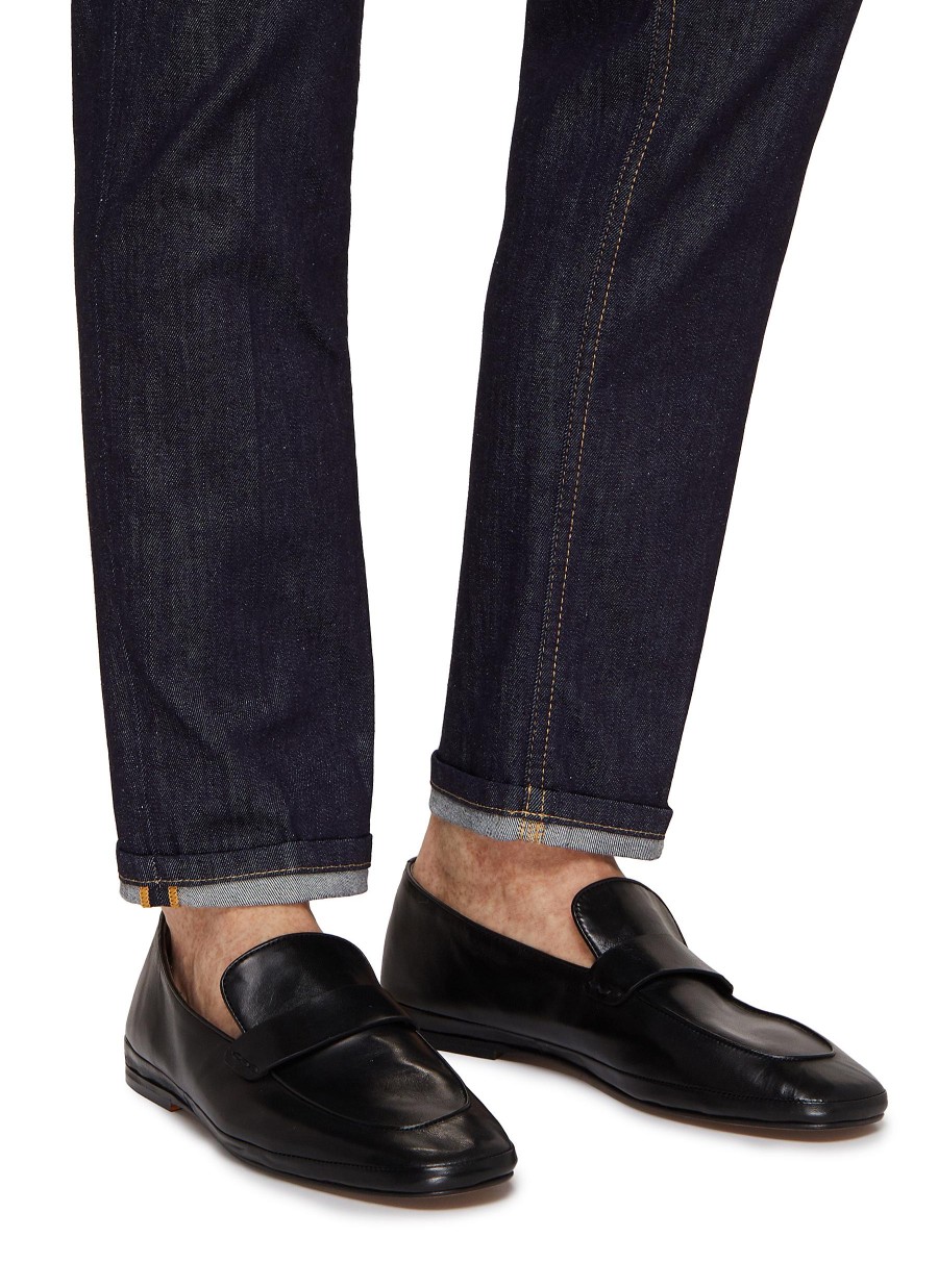 Men HENDERSON Flats | Ernest Nappa Leather Loafers