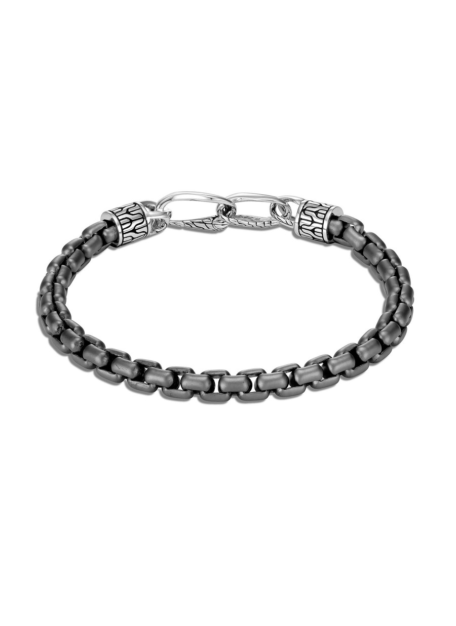 Women JOHN HARDY Fine Jewellery | Classic Chain Asli Black Rhodium Bracelet — Size Ul