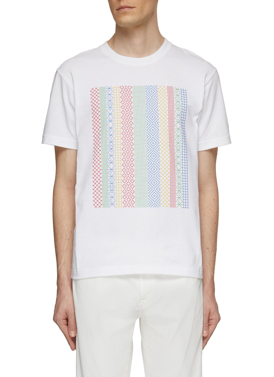 Men FDMTL T-Shirts | Printed Sashiko T-Shirt