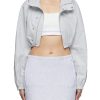 Women ALEXANDER WANG Jackets | Bolero Track Jacket With Elastic Bra Top