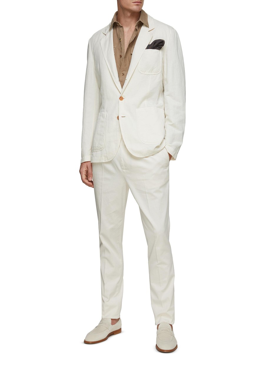 Men BRUNELLO CUCINELLI Suits | Single Breasted Linen Cotton Blazer