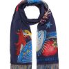 Women ALEXANDER MCQUEEN Scarves & Wraps | Hieronymus Bosch Motif Logo Silk Scarf