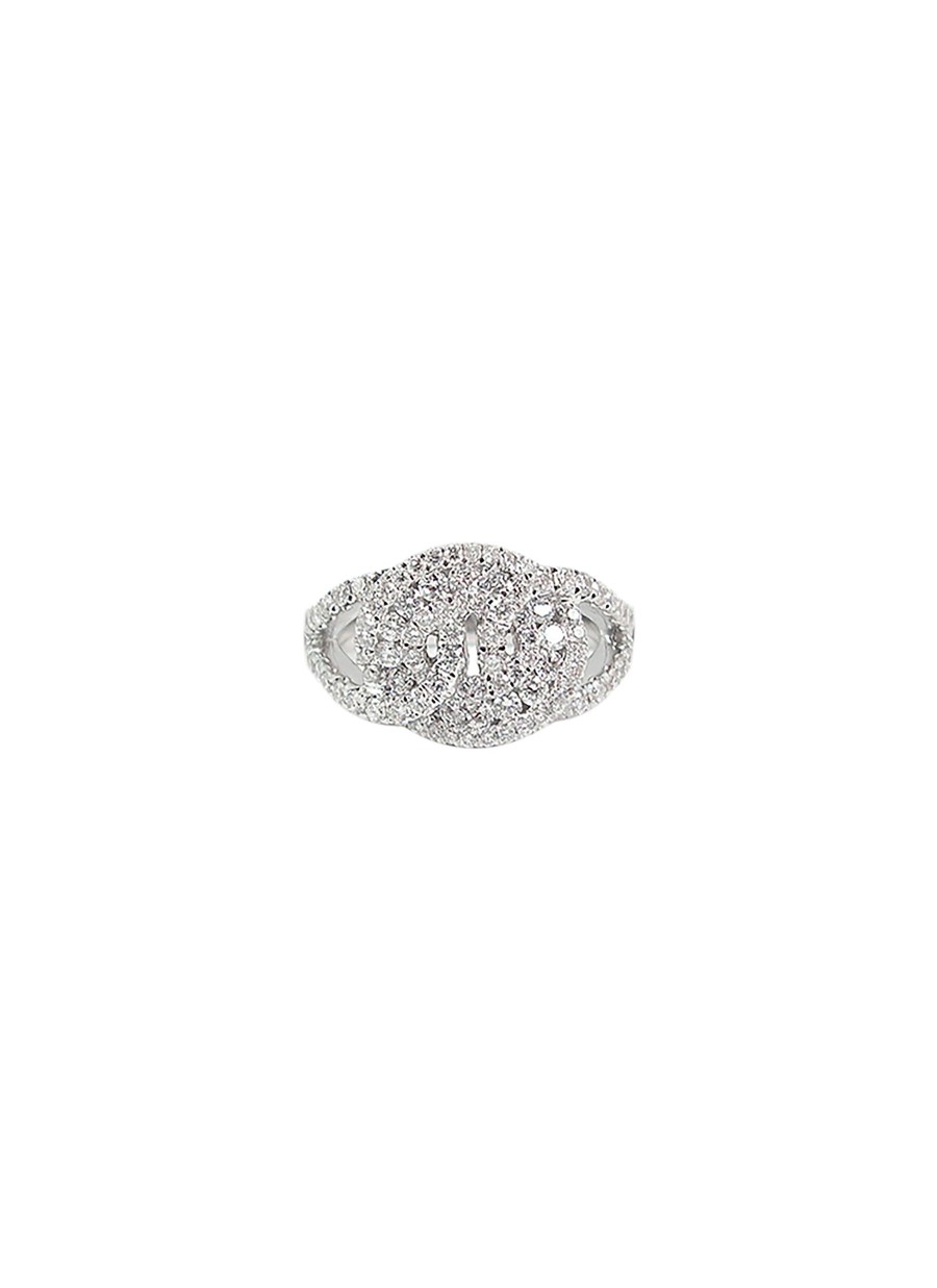 Women LC COLLECTION JEWELLERY Fine Jewellery | 18K White Gold Diamond Ring — Us 6.5