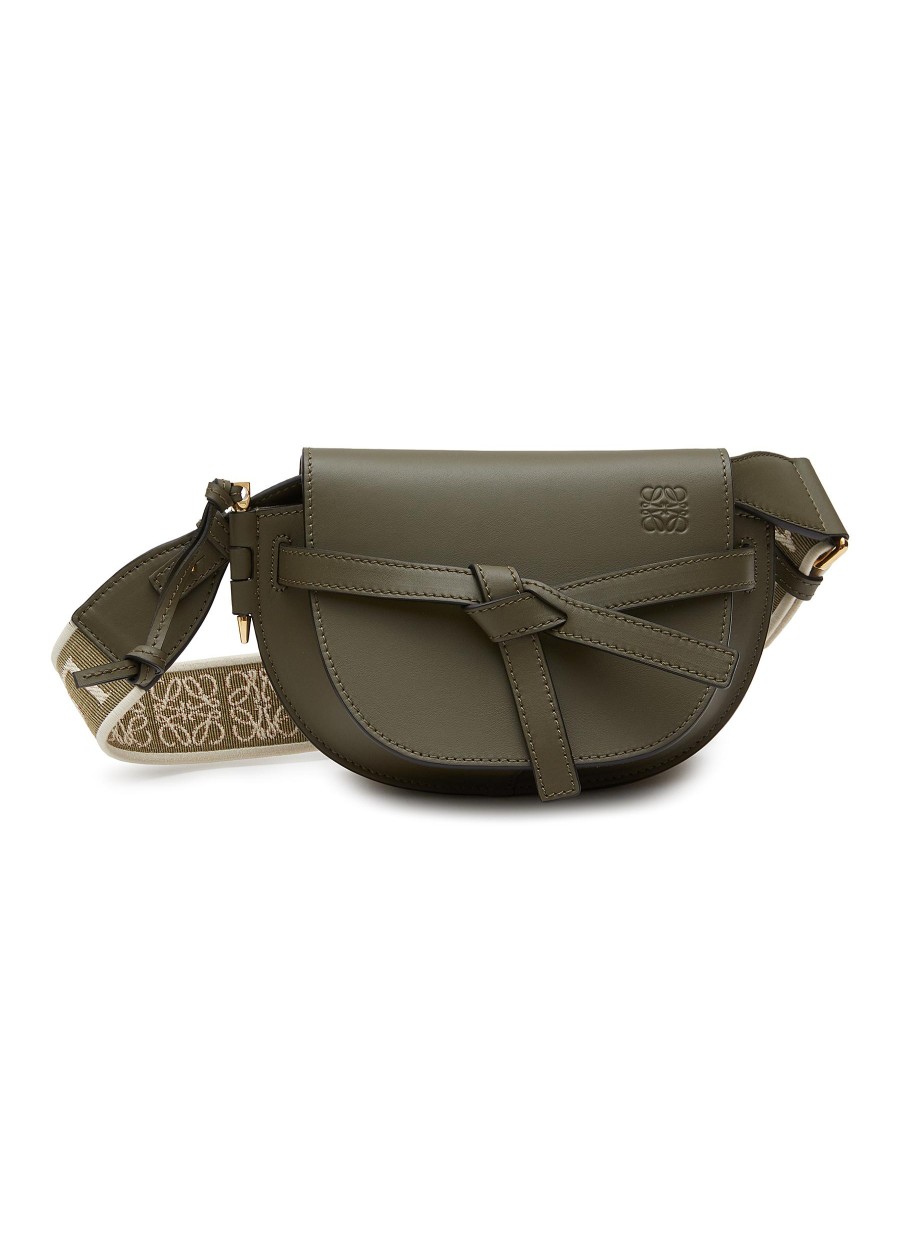 Women LOEWE Crossbody | Gate Dual' Logo Jacquard Strap Calfskin Leather Mini Crossbody Bag