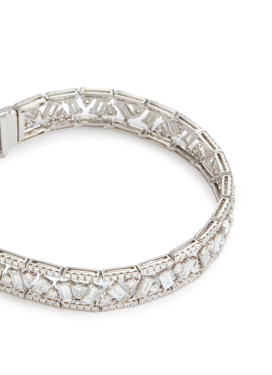 Women LC COLLECTION JEWELLERY Fine Jewellery | 18K White Gold Mixed Cut Diamond Bracelet