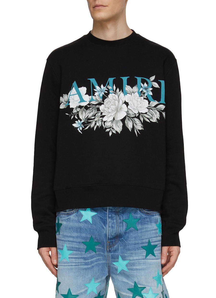 Men AMIRI Pullovers & Hoodies | Floral Logo Sweatshirt