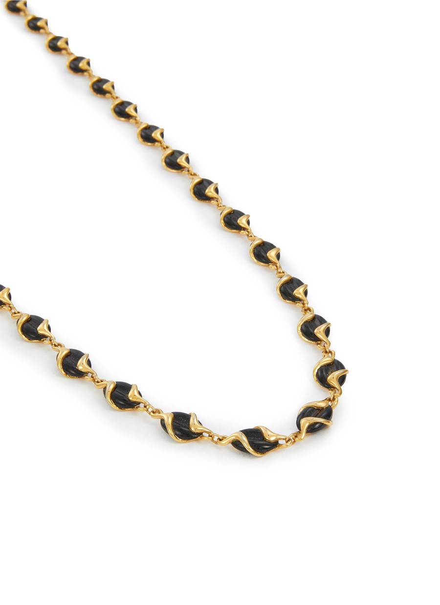 Women LANE CRAWFORD VINTAGE ACCESSORIES Vintage Accessories | Chanel Gold Tone Jet Necklace