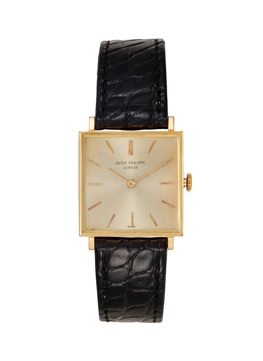 Men LANE CRAWFORD VINTAGE COLLECTION Watches | Patek Philippe Silver Dial 18K Yellow Gold Case Watch